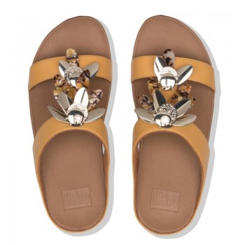 FitFlop Fino™ Slide Dragonfly Yellow
