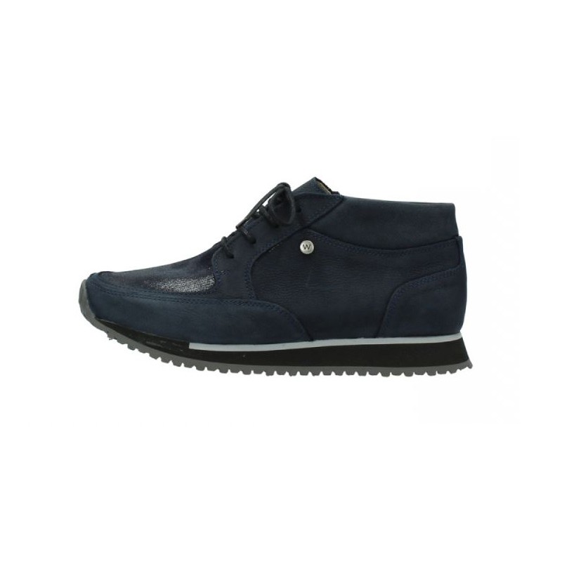 Wolky E Boot Stretch Combi Leather Blue