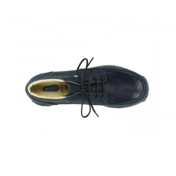 Wolky E Boot Stretch Combi Leather Blue