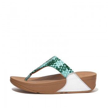 FitFlop Lulu™ Toe Post Silky Wave Mint Green