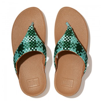 FitFlop Lulu™ Toe Post Silky Wave Mint Green