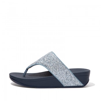 FitFlop Olive™ Toe Post Glitter Mix Porcelain Blue