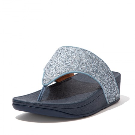 FitFlop Olive™ Toe Post Glitter Mix Porcelain Blue