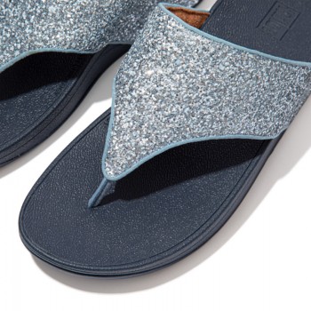 FitFlop Olive™ Toe Post Glitter Mix Porcelain Blue